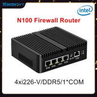 12th Gen Intel Firewall Router Intel N100 N5105 N6000 J4125 4x 2.5G i226 LAN NVMe Industrial Fanless Mini PC OPNsense PVE ESXi