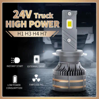 24V LED Car Light For Hino ISUZU MAN JAC DAF Large H7 Truck Bulbs 24V Headlight Bulb H1 H3 H4 Auto Lamp High Power 130W 36000LM