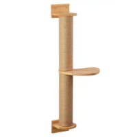 Cat Post Tree Activity Scratcher Wood Scratcher Space Saving Cat Activity Tree Funny Toy Wall Mounted Cat Scratching Post