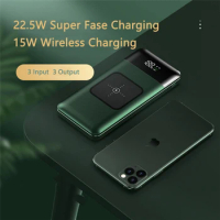 Portable Qi Wireless Charger 20000mAh Powerbank 22.5W Super Fast Charging Power Bank iPhone 15 14 X Samsung S20 Xiaomi Poverbank