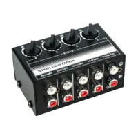CX400 Audio Mixer Studio Mini Stereo Mixer 4 Channel Passive Mixer Professional Stereo Mini Mixer for Recording DJ Equipment