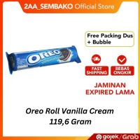 Oreo Biskuit Sandwich Roll Vanilla Cream 119,6 Gram
