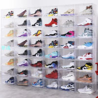 收納鞋盒 鞋盒收納盒 家用透明鞋櫃 收納神器塑膠鞋牆 防塵鞋架 透明鞋盒櫃