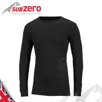 【Sub Zero 英國 MERAKLON+ 長袖內層衣《黑》】MERAKLON/保暖衣/薄長袖/防曬