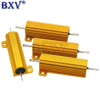 RX24 50W Aluminum Power Metal Case Wirewound Resistor New 0.01 ~ 100K 0.1 0.5 1 1.5 2 6 8 10 20 100 150 200 300 1K 10K Ohm