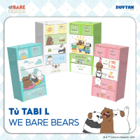 [BST We Bare Bears] Tủ quần áo Tabi-L 5 tầng, DUY TÂN, 4 hộc lớn 2 nhỏ, ba chú gấu dễ thương