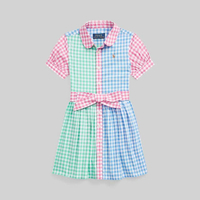 Kids ชุดกระโปรงเด็ก-Gingham Cotton Poplin Shirtdress CWPODRSO3D20606 รุ่น 999 สี MULTI