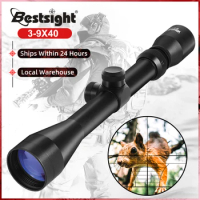 Bestsight 3-9x40 Riflescope Hunting Sniper Scope Deer Rifle Scope Hunting Scopes Airgun Rifle Outdoor Reticle Sight Scope