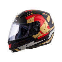 【SOL Helmets】SM-3可掀式安全帽 (原子動力_消光黑/紅金) ｜ SOL安全帽官方商城