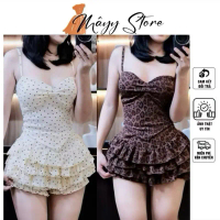 Set váy 2 món áo hai dây váy tầng