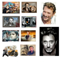 Oil Painting By Numbers French singer Johnny Hallyday Drawing Paints For Adults Picture Coloring By Number Decoration Art Gift