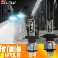 2pcs H4 Led Lights Motorcycle Headlight Canbus P43T HS1 HB2 9003 Car Fog Bulb Moto Driving Running Lamp 12v 55w For Yamaha FZ06