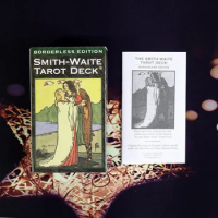 12X7CM Tarot Cards with Guide Book.Smith-Waite Divination Tarot Deck Borderless Cards.tarot Cards for Beginners.Fate Divination