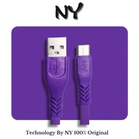 NY KABEL DATA TOPLES NY TYPE C KABEL GEPENG WARNA-WARNI Purple