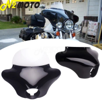 For Harley Sportster Softail Dyna Street Bob Fat Bob Electra Glide Front Outer Batwing Fairing Visor Cowl Mask Headlight Fairing