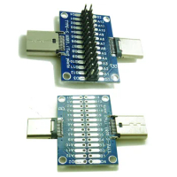 1Pcs 3.1 Type-C Male to Female Test Board Test Connector with Board PCB 14x2 Pin DP Female To Male Test PCB Board Adapter