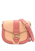 COACH [CLEARANCE] Coach Georgie Saddle Bag In Colorblock - Faded Blush