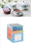 日本帶回WEDGWOOD英式精品茶包組合婚禮小物檸檬薑茶檸檬薄荷英式下午茶禮盒附收納夾9入藍盒款-現貨
