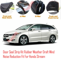 Door Seal Strip Kit Self Adhesive Window Engine Cover Soundproof Rubber Weather Draft Wind Noise Reduction Fit For Honda Stream
