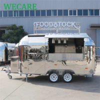 WECARE Mobile Concession Stainless Steel Food Trailer USA Standard Remolque De Comida Fast Food Truck Fully Equipped Restaurant