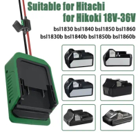 For Hitachi/for Hikoki 18V-36V Battery DIY Adapter Power Wheels with Fuse Switch Battery Adapter Power Convertor Dock Connector