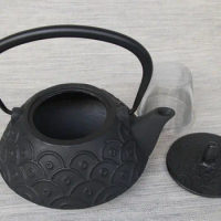 Free Shipping Hot sale,Cast iron pot uncoated iron teapot southern Japan, Japanese Peony big iron kettle pot 900ml