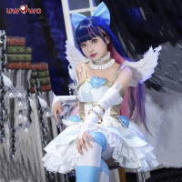 In Stock UWOWO Cosplay Stockingg Anarchy Angell Cosplay Costume Set Wings Halloween Costume Set
