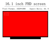 16.1" Slim LED matrix For HP Pavilion Gaming 16-A0010NR 60hz laptop lcd screen panel 1920*1080 FHD 30 pins EDP