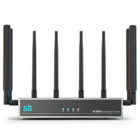 5G Router with SIM Card Slot Dual Band 1800Mbps WiFi-6 Wireless Routers Modem Support Hybrid MESH+ Networking for 5G/4G LTE Int