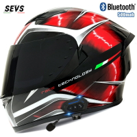 3C/Dot全盔男3C認證雙鏡片藍牙摩托車頭盔成人全覆式安全帽跑盔