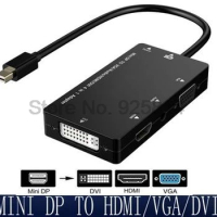 by dhl or ems 100pcs Mini DP to HDMI-Compatible VGA DVI Audio Thunderbolt Compatible 1080P Adapter Cable For Apple Macbo