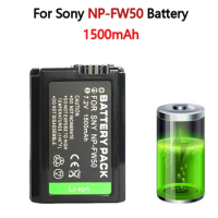 1500mAh Camera Battery FOR SONY NP-FW50 Battery for Sony ZV-E10 A6500 A6400 A6300 A6000 NEX-5C NEX-3 A7 A7M2 Camera Battery