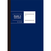 Double A DANB17008 A5 25K布膠系列固頁方格筆記本/記事本 深藍 40張入