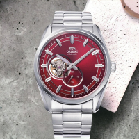 ORIENT 東方錶 Semi-Skeleton 系列 鏤空 小秒針 機械錶 手錶 男錶 紅色 藍寶石-RA-AR0010R