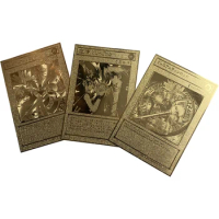 YU GI OH Gold Card Yugi Muto ATEM Joey Wheeler Metal Card Collection Card Battle Card Game Collection Cards Gift Toys