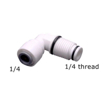 iTiGER RO Water Fitting Elbow 90 Degree NPT Male Thread 1/4 3/8 Hose PE Pipe Connector Water Filter Reverse Osmosis Parts