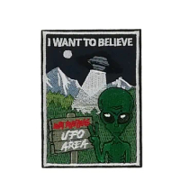 X-Files X Files I WANT TO BELIEVE UFO Aliens NEVADA latitude Longitude Area 51 Warning Embroidered iron on patch eblem