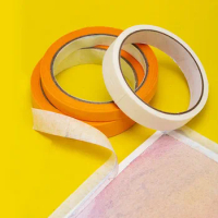 Yellow Watercolor Masking Tape 20Yards Adhesive Painting Paper Art Tools For Gouache Painting Drawing Art Supplies