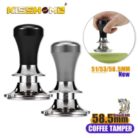 58.5mm Adjustable Depth Calibrated Coffee Tamper Stainless Steel Espresso Anti Pressure Deviation Distributor Portafilter Tools