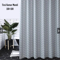 Tirai Kamar Mandi Anti Air 180x180cm - Shower Curtain - Motif ARROW