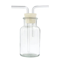 【精準科技】廣口瓶 抽氣過濾瓶 吸引瓶 玻璃洗氣瓶250ml 氣體洗瓶 抽氣瓶 洗滌瓶 萬能瓶(550-GWB250)