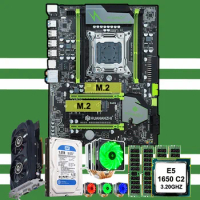 HUANANZHI X79 Super Motherboard with CPU Xeon E5 1650 3.2GHz HI-SPEED Dual M.2 RAM 16G(4*4G) RECC 1TB HDD Video Card GTX750Ti 2G