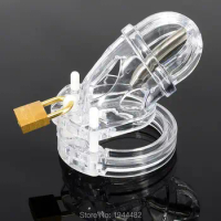 Plastic Male chastity lock Chastity Device with urethral catheter 8mm Chastity Belt Cock Cage Penis Ring Bondage Sex Toys