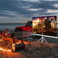 3D 4K UHD 16:9 Projector Screen 100 Inch Fast Fold Screen Outdoor Decor Portable Projector Screen For home cinema laser tv