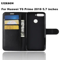 For Huawei Y6 Prime 2018 Case 5.7'' Flip Leather Wallet Phone Case For Huawei Y6 Prime Y 6 Prime 2018 ATU-L31 ATU-L42 Back Cover