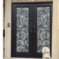 3" x 6.3" Jambs Wrought Iron Doors Gate Railing Fence Balustrades Fluorocarbon Paint 30 Years Not Fade Hc-Id22