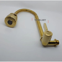 keran dapur fleksibel kran cuci piring flexibel warna gold / emas