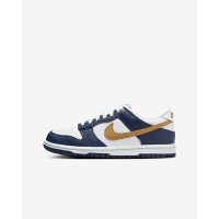 NIKE 耐吉 男女大童休閒鞋-白藍黃 DUNK LOW (GS)-FB9109111