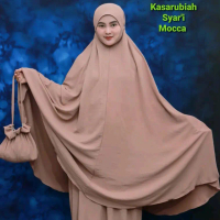 Mukena Kasarubi'ah Syar'i menutup dagu/Mukena Malaysia/Mukena Super Jumbo