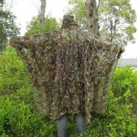 Cloak dress Hunting clothes New 3D maple leaf Bionic Ghillie Yowie sniper birdwatch airsoft Camouflage Clothing jacket